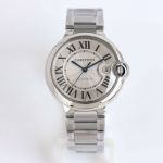 TW Factory Ballon Bleu De 1:1 cartier writing instruments 40mm 2824 Movement White Face SS Strap Watch